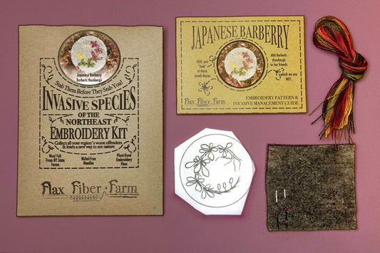 Purple Japanese Barberry Embroidery Kit