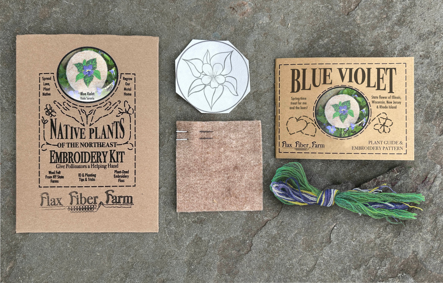 Violet Embroidery Kit