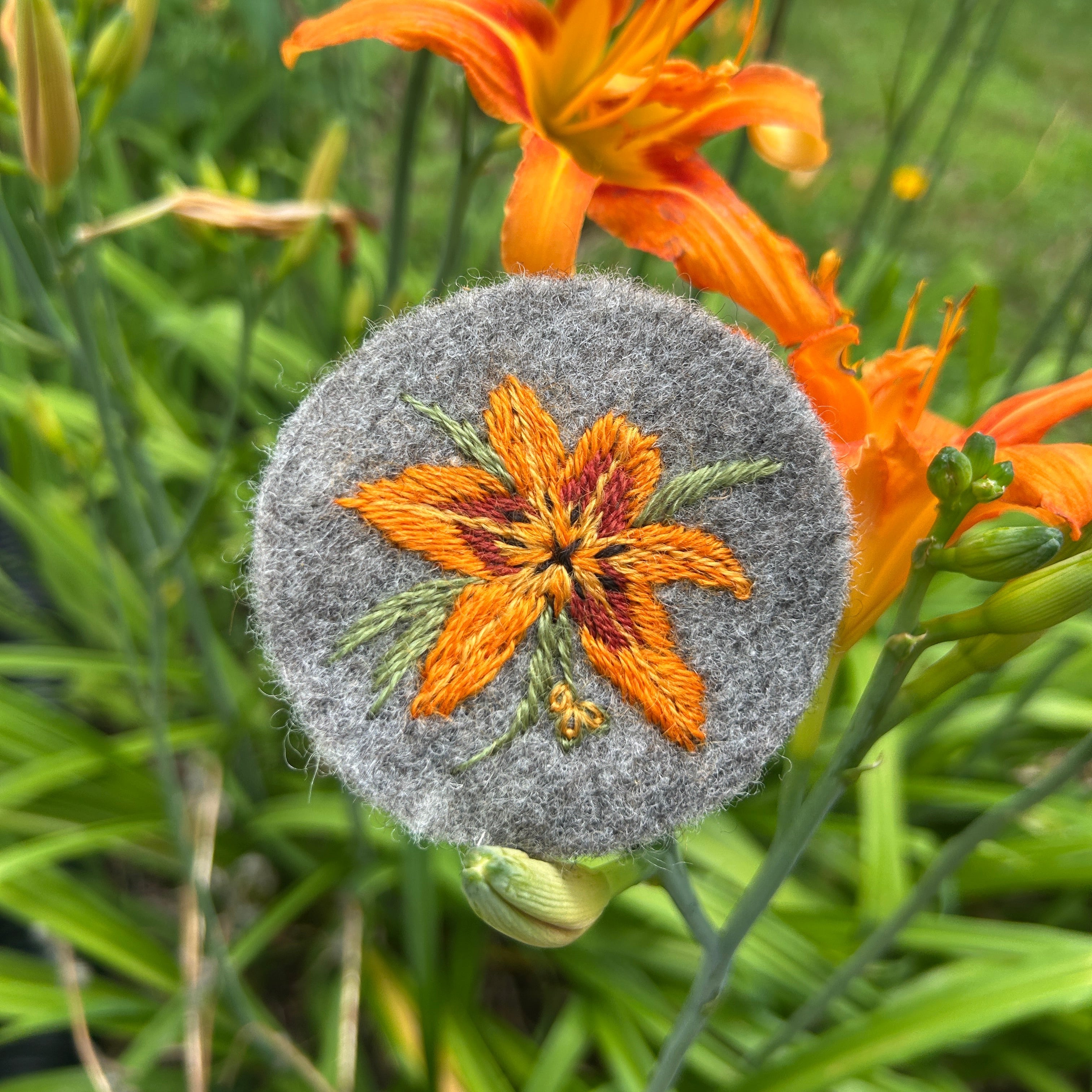 Daylily Embroidery Kit – Flax Fiber Farm